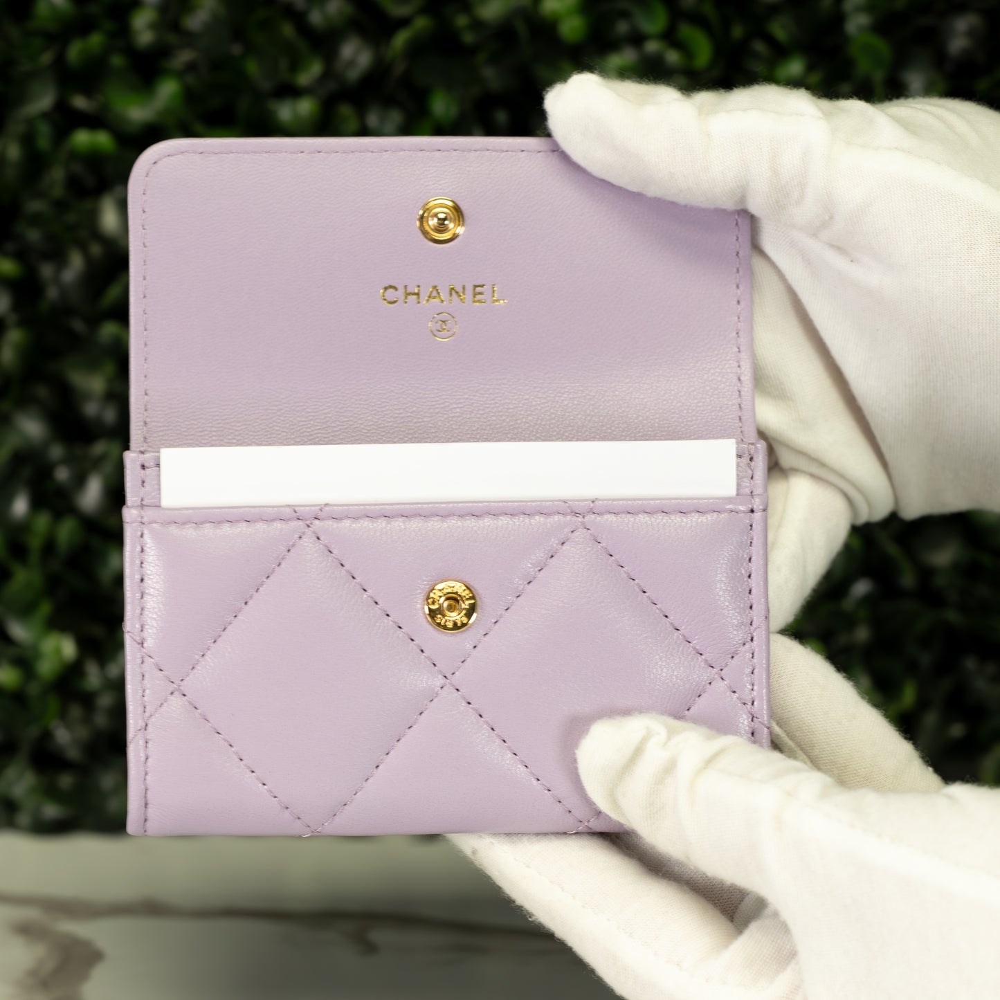 Chanel Flap Card Holder in Violet
