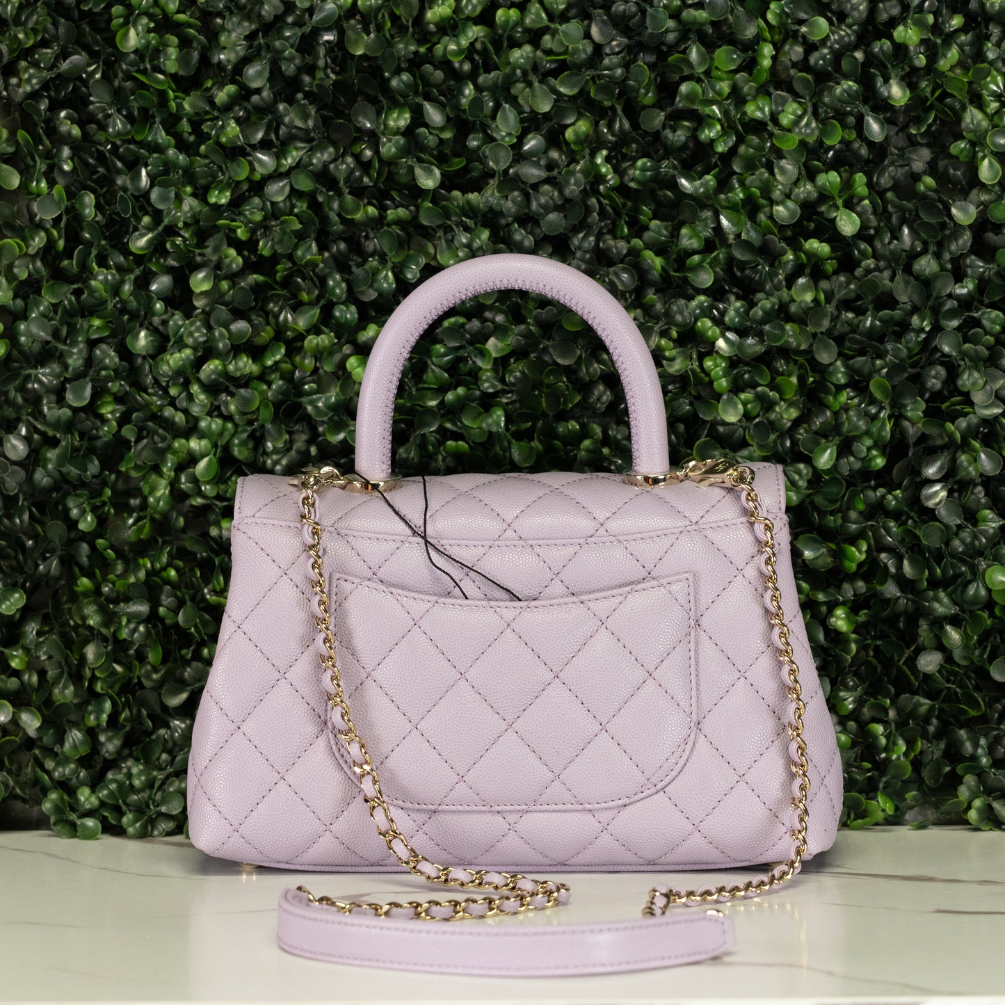 Chanel Flapbag with Handle in Vea/Violet