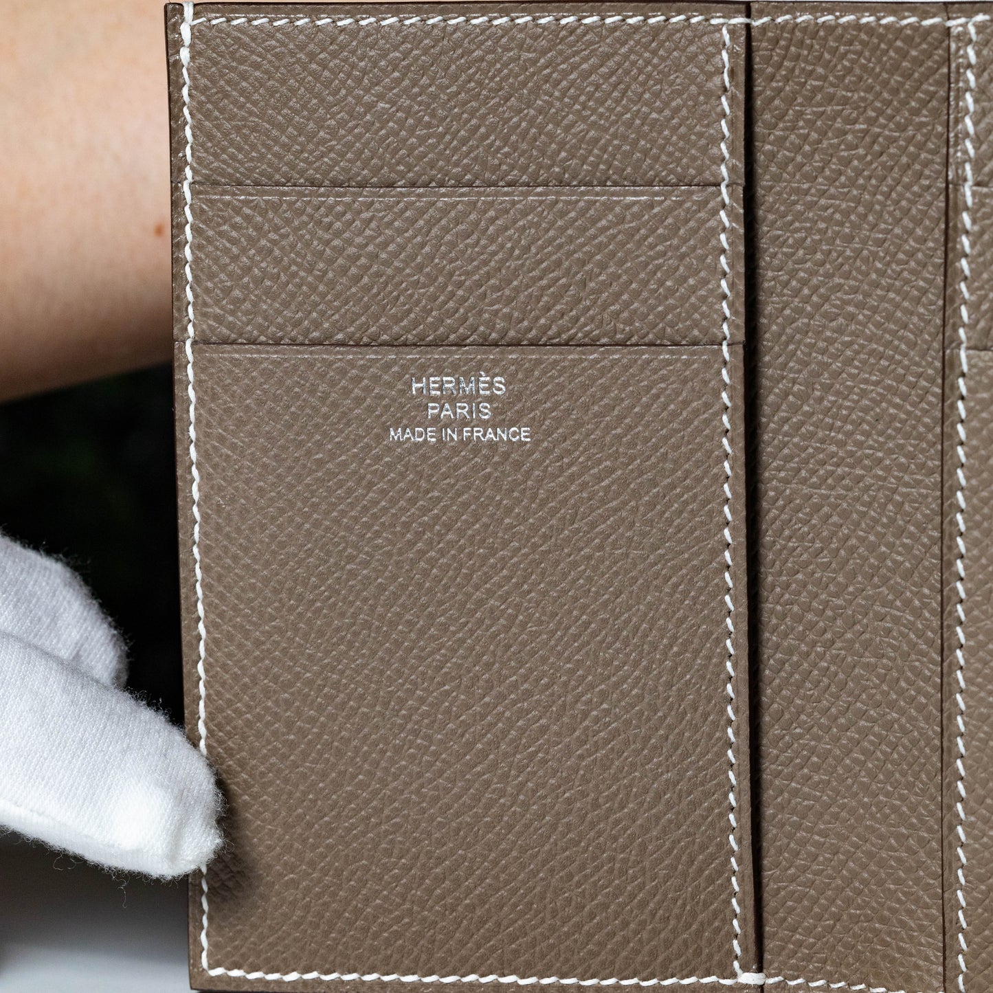 Hermes Bearn Wallet Combined Epsom Calfskin 18 etoupe