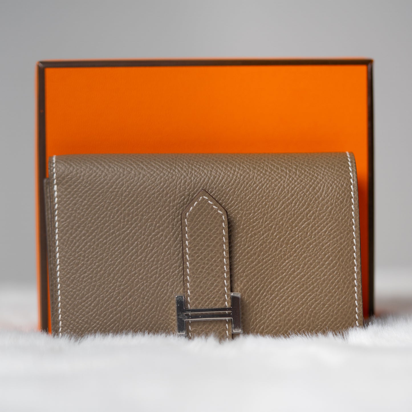 Hermes Bearn Wallet Combined Epsom Calfskin 18 etoupe
