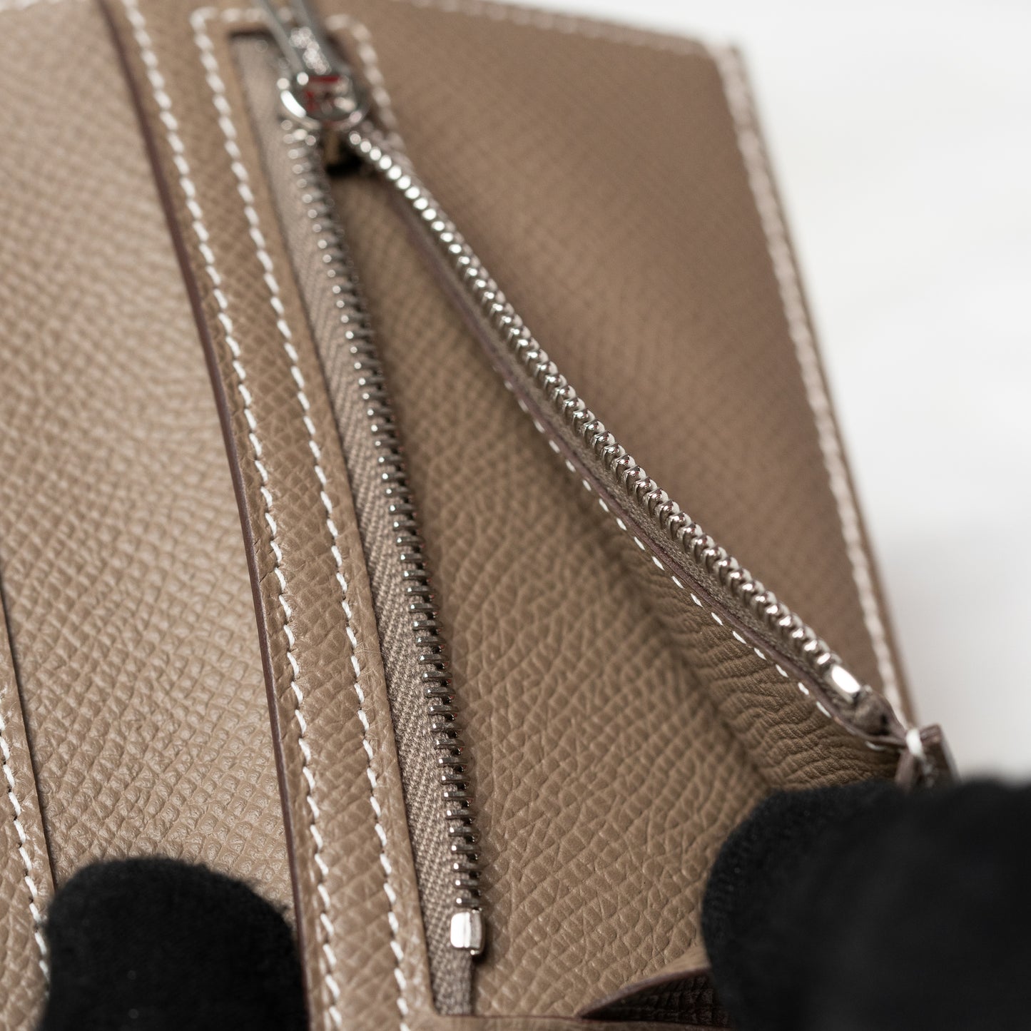 Hermes Bearn Wallet Combined Epsom Calfskin 18 etoupe