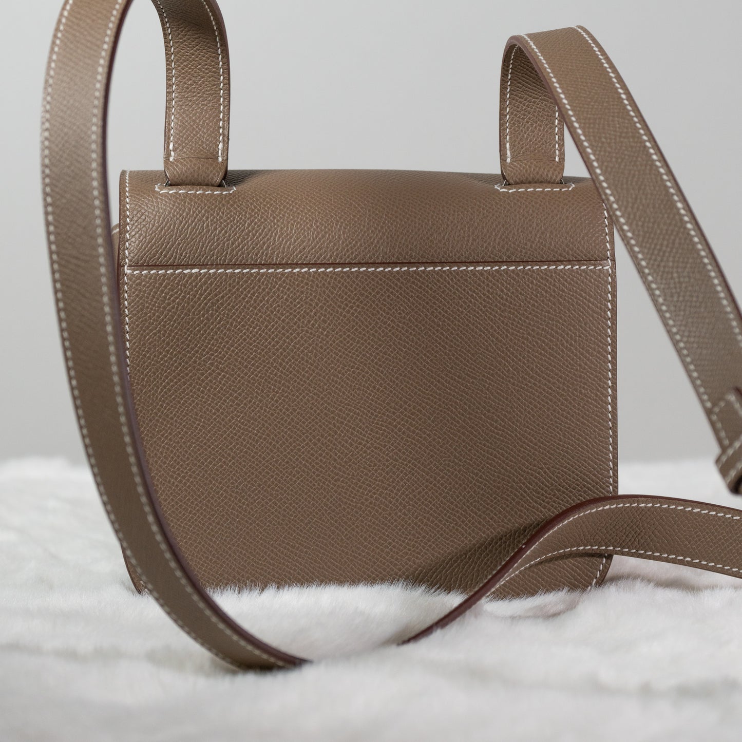 Hermes Della Cavalleria Mini Epsom Calfskin 18 Etoupe