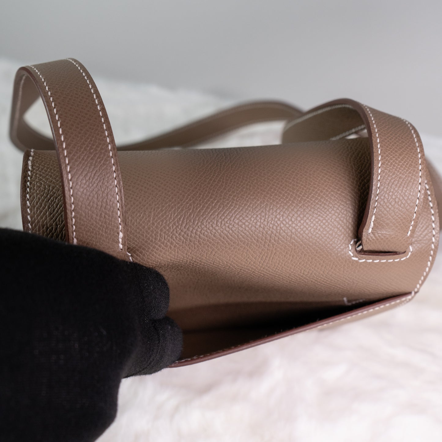 Hermes Della Cavalleria Mini Epsom Calfskin 18 Etoupe