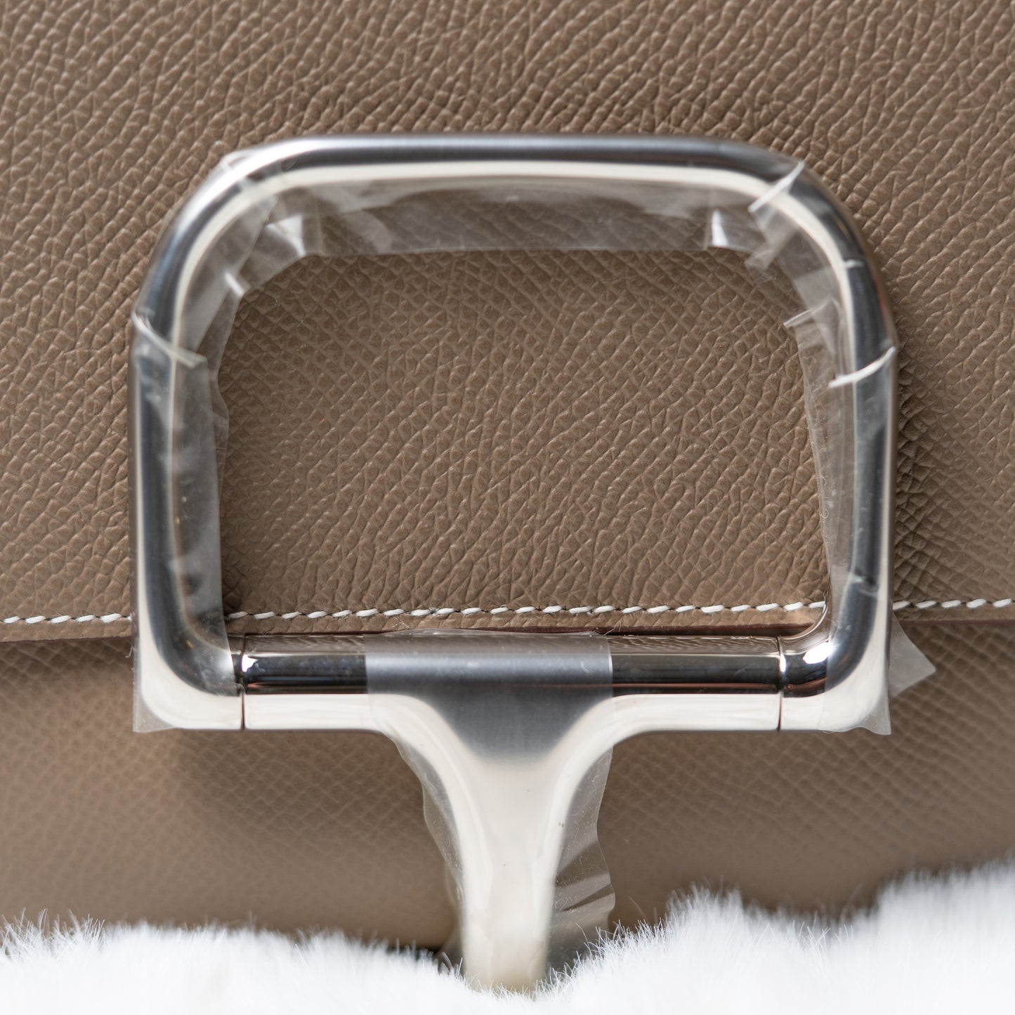 Hermes Della Cavalleria Mini Epsom Calfskin 18 Etoupe