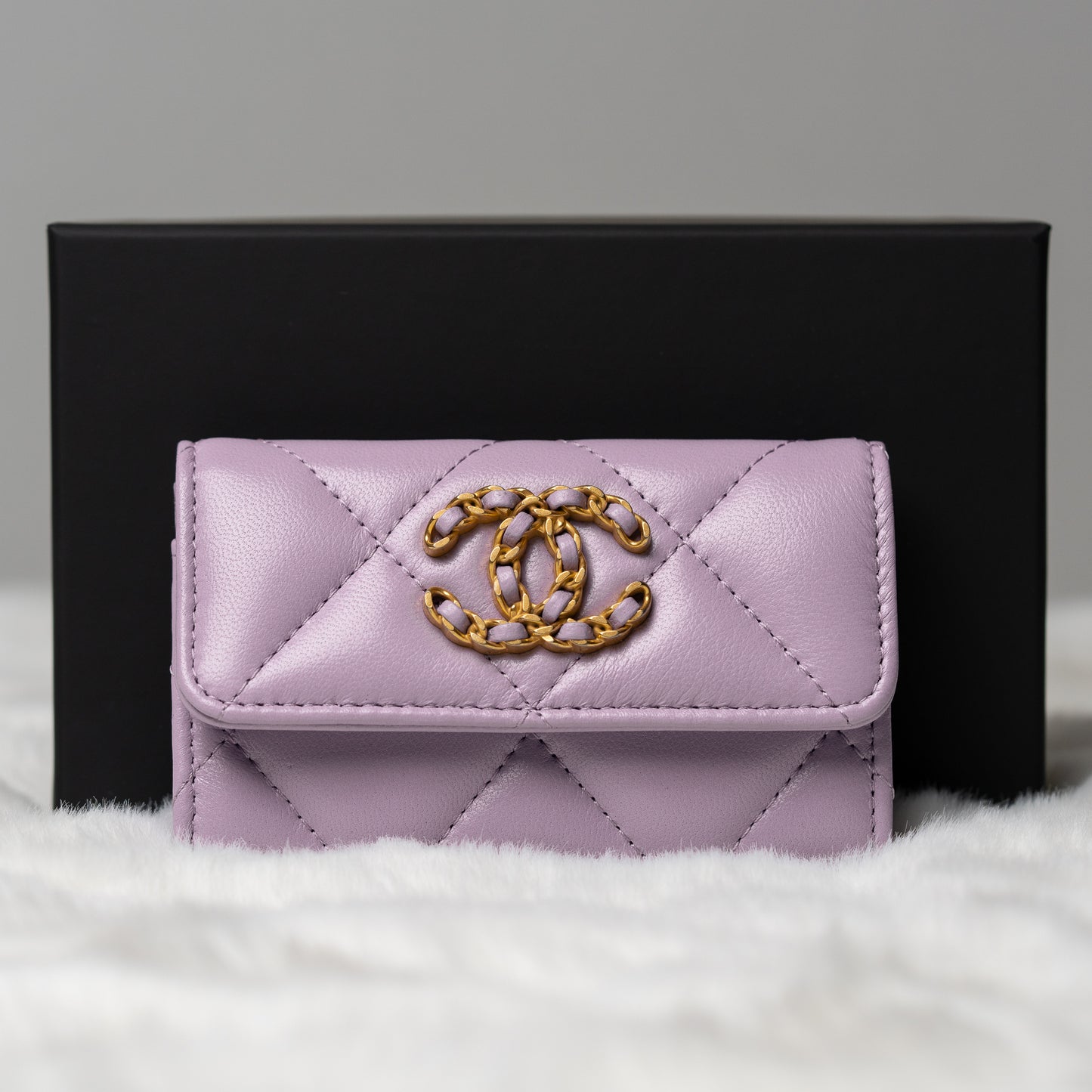 Chanel Flap Card Holder in Violet