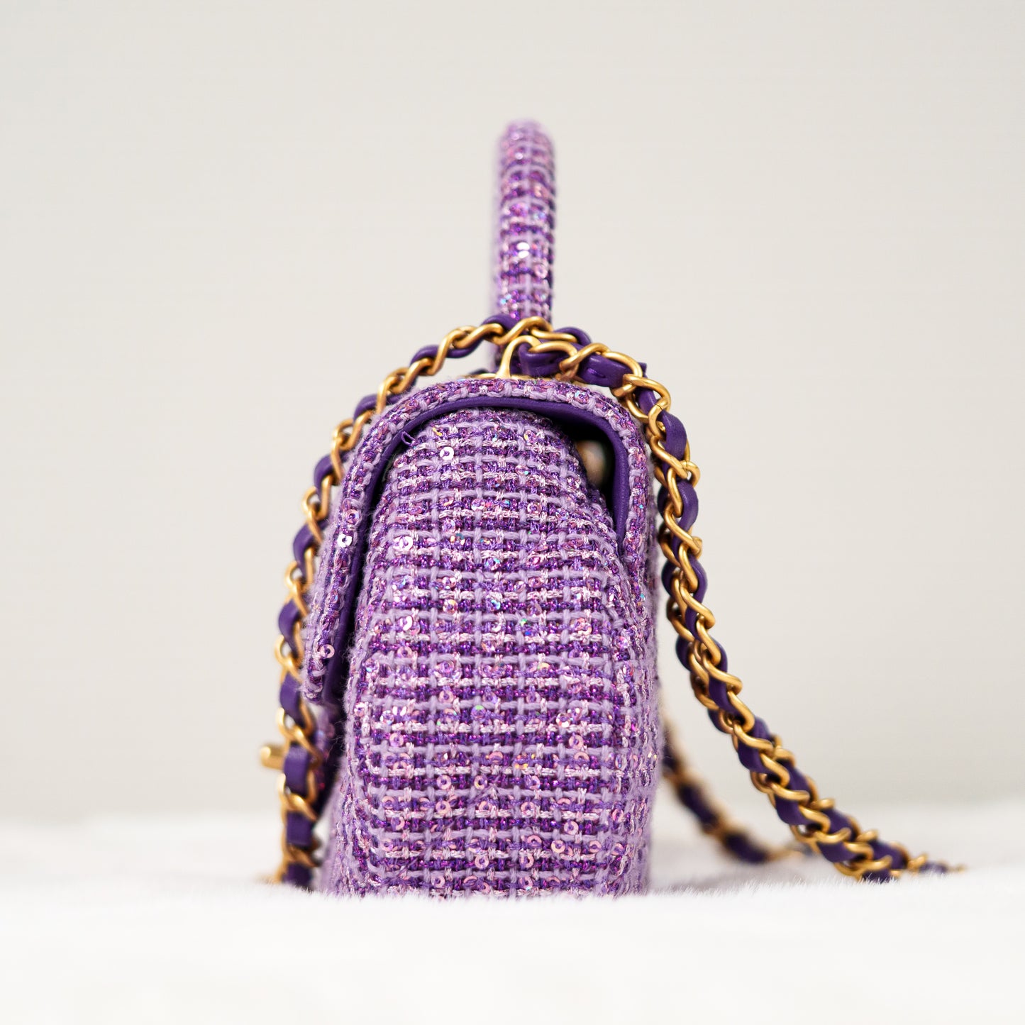 Chanel Tweed Mini Sequin Flap Bag