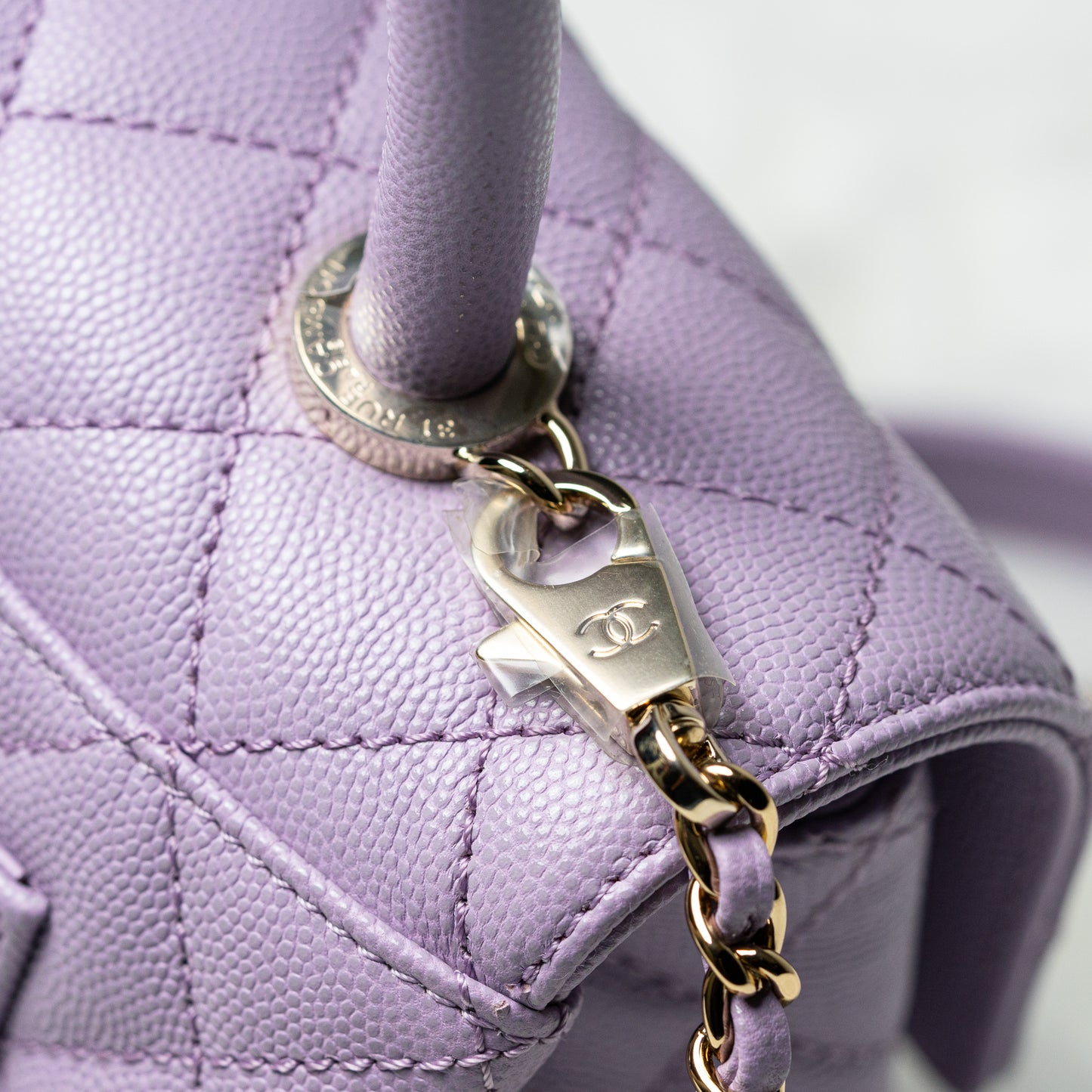 Chanel Flapbag with Handle in Vea/Violet