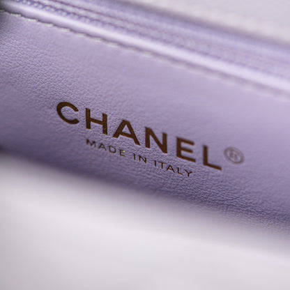 Chanel Flapbag with Handle in Vea/Violet