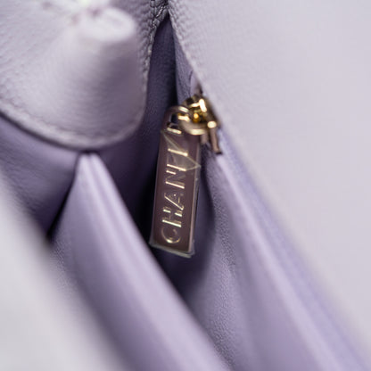 Chanel Flapbag with Handle in Vea/Violet