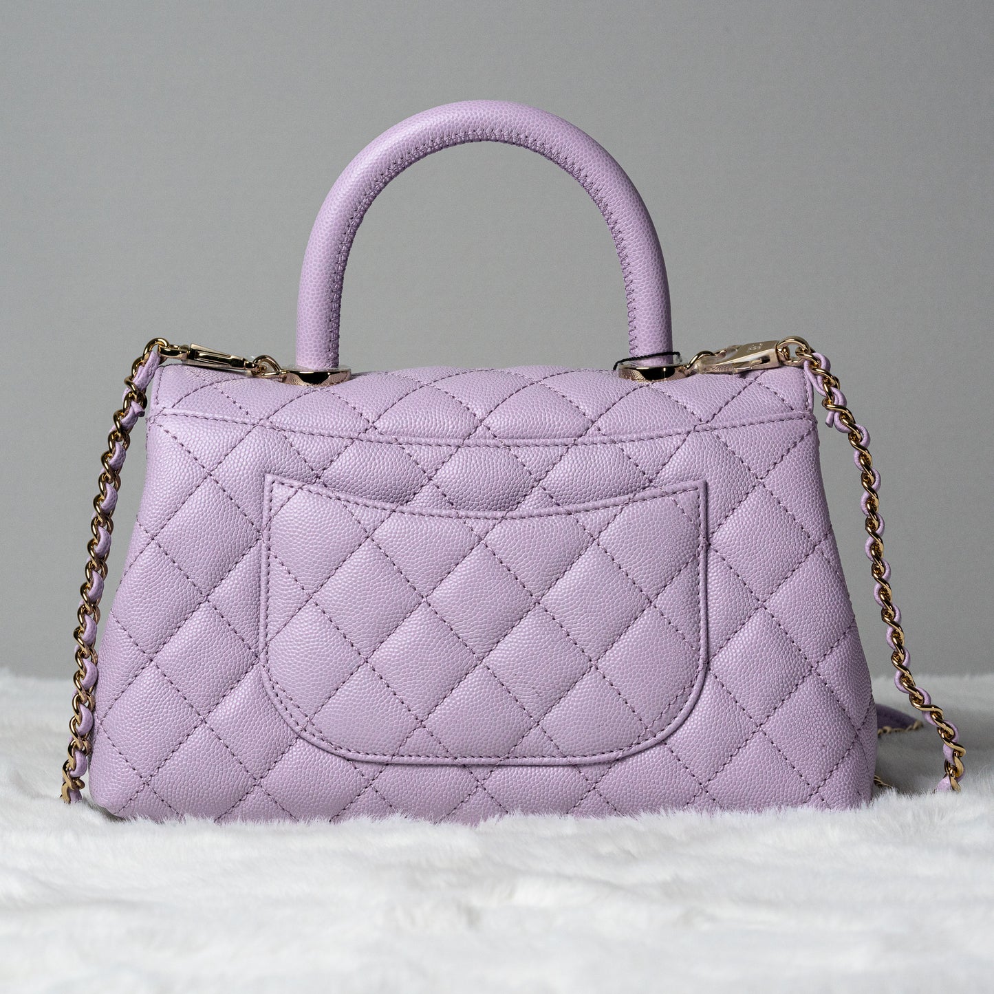 Chanel Flapbag with Handle in Vea/Violet