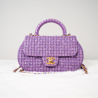 Chanel Tweed Mini Sequin Flap Bag