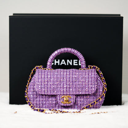 Chanel Tweed Mini Sequin Flap Bag