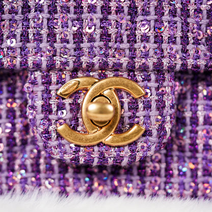 Chanel Tweed Mini Sequin Flap Bag