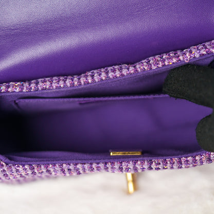 Chanel Tweed Mini Sequin Flap Bag