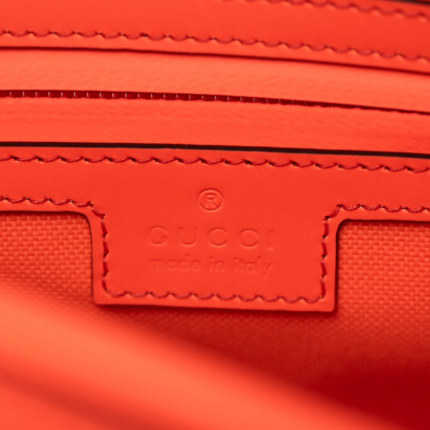 GG Rubber-Effect Belt Bag - Orange