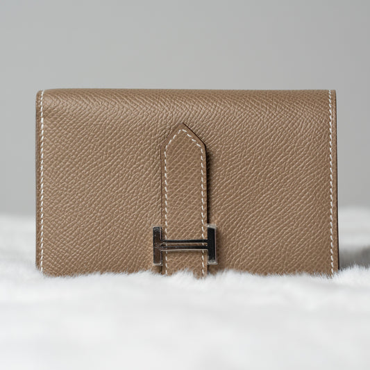 Hermes Bearn Wallet Combined Epsom Calfskin 18 etoupe