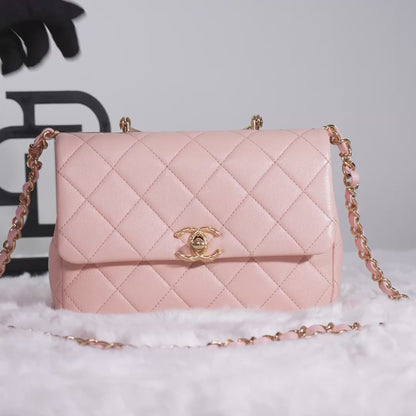 Chanel 24C mini Flapbag with Handle Light Pink