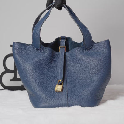 Hermes Picotin Lock 22 - Bleu De Prusse