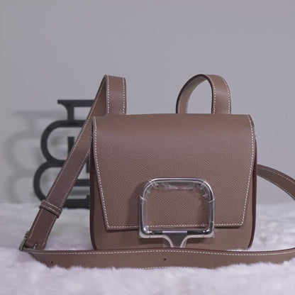 Hermes Della Cavalleria Mini Epsom Calfskin 18 Etoupe