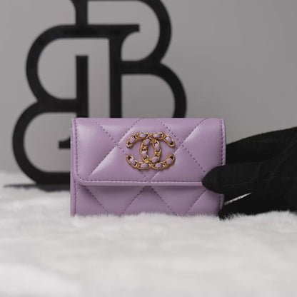 Chanel Flap Card Holder in Violet