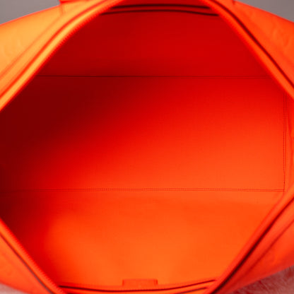 GG Rubber-Effect Large Duffle Bag - Orange