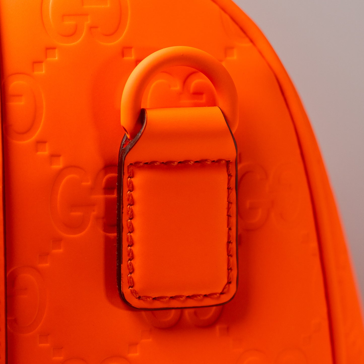 GG Rubber-Effect Large Duffle Bag - Orange