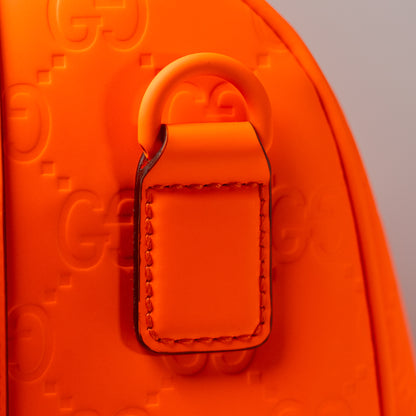 GG Rubber-Effect Large Duffle Bag - Orange