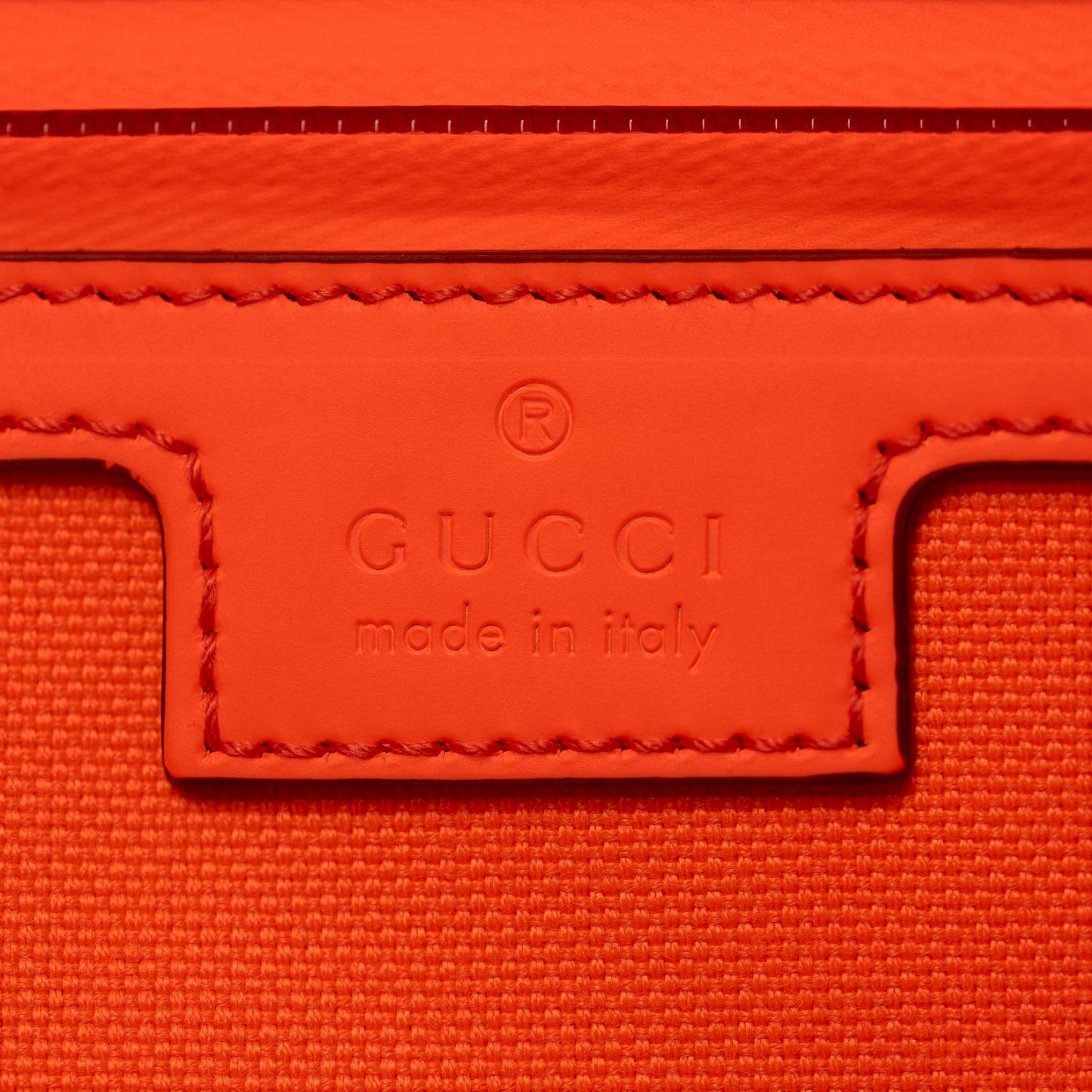 GG Rubber-Effect Large Duffle Bag - Orange