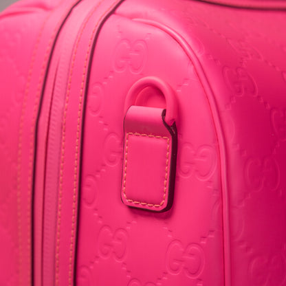 GG Rubber-Effect Large Duffle Bag - Pink